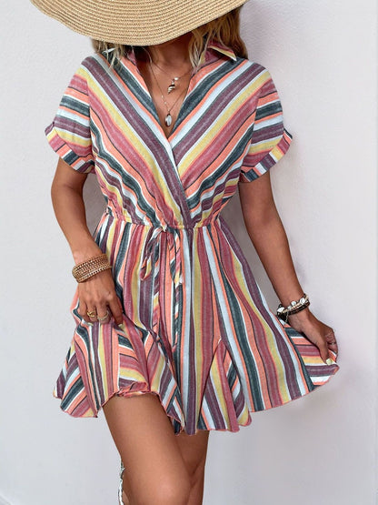 Striped Fit & Flare Dress