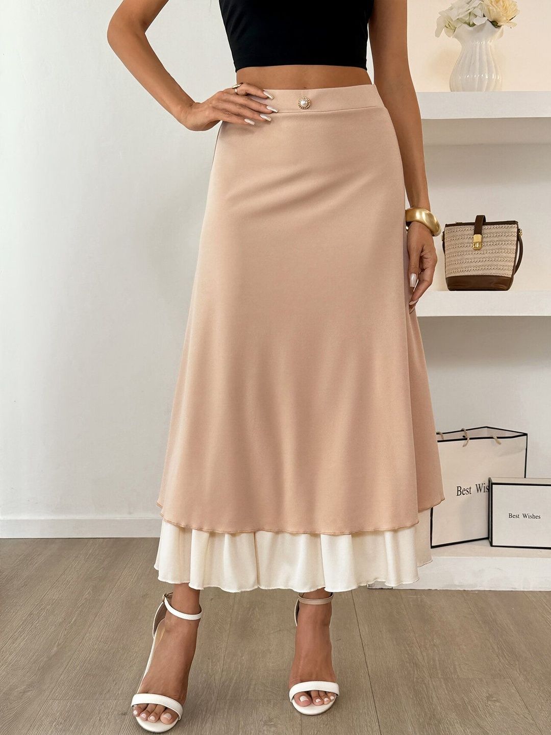 Layered Midi Skirt