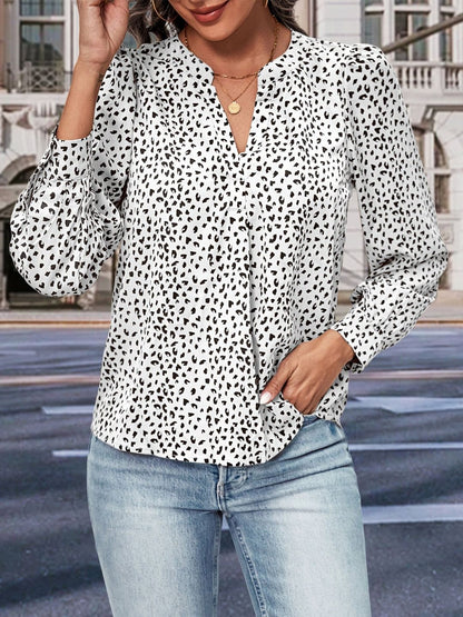 Women's White Print Top