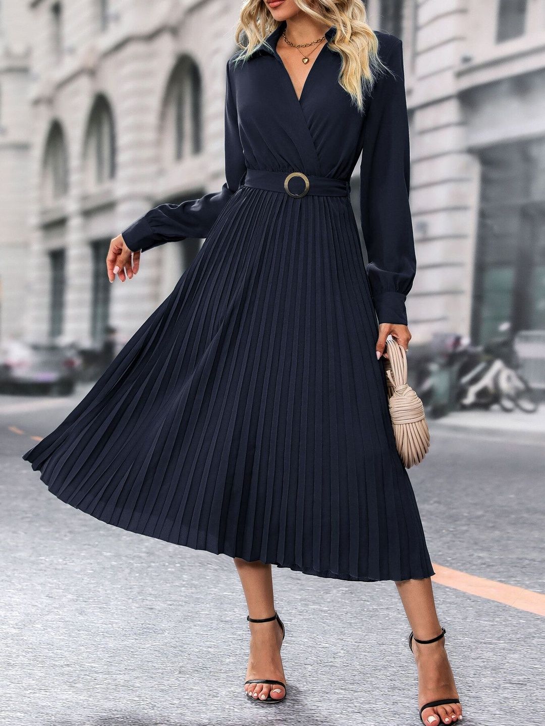Women's Blue Nowi Midi Dress