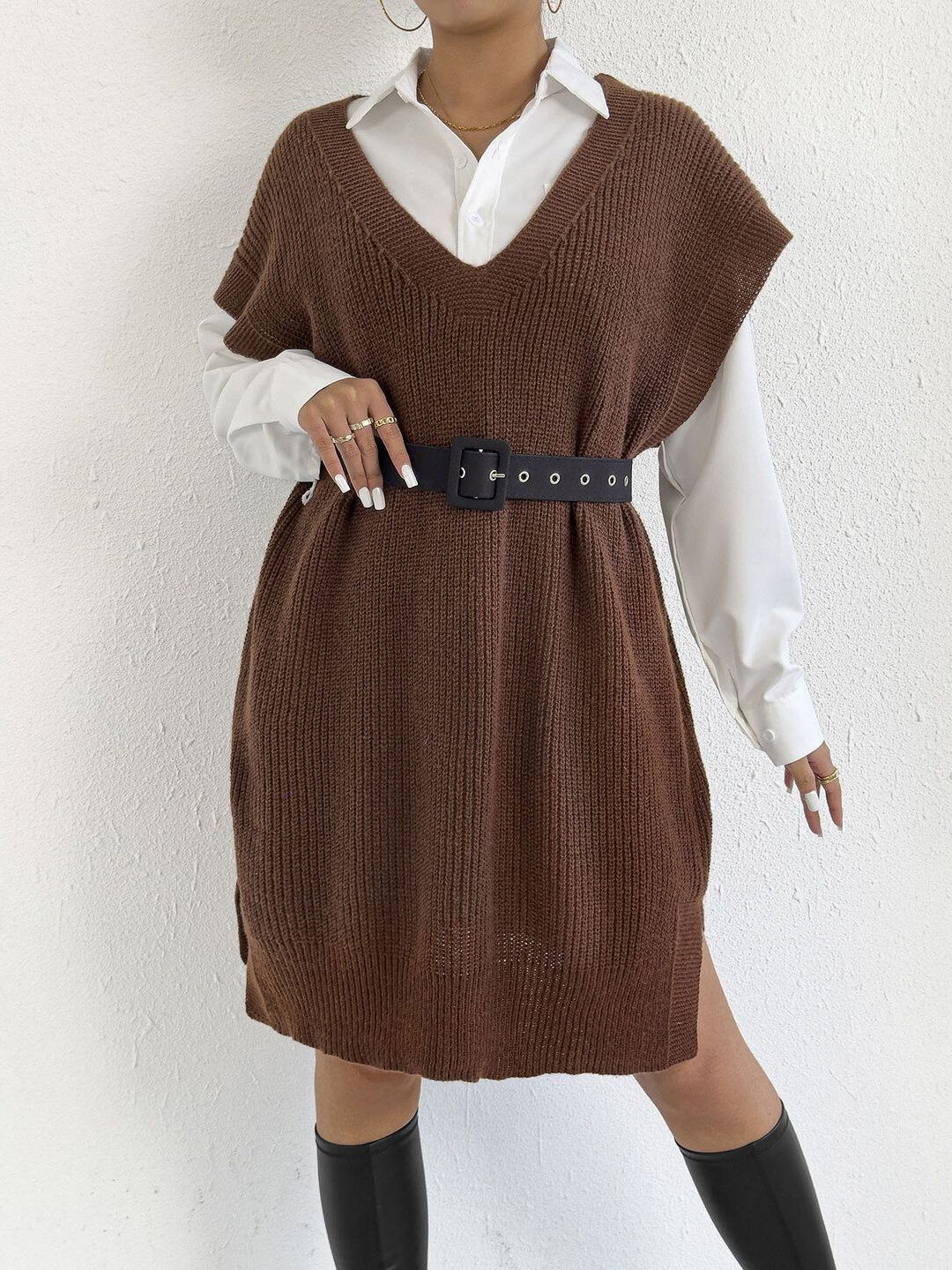 Women Ribbed Sweater Vest