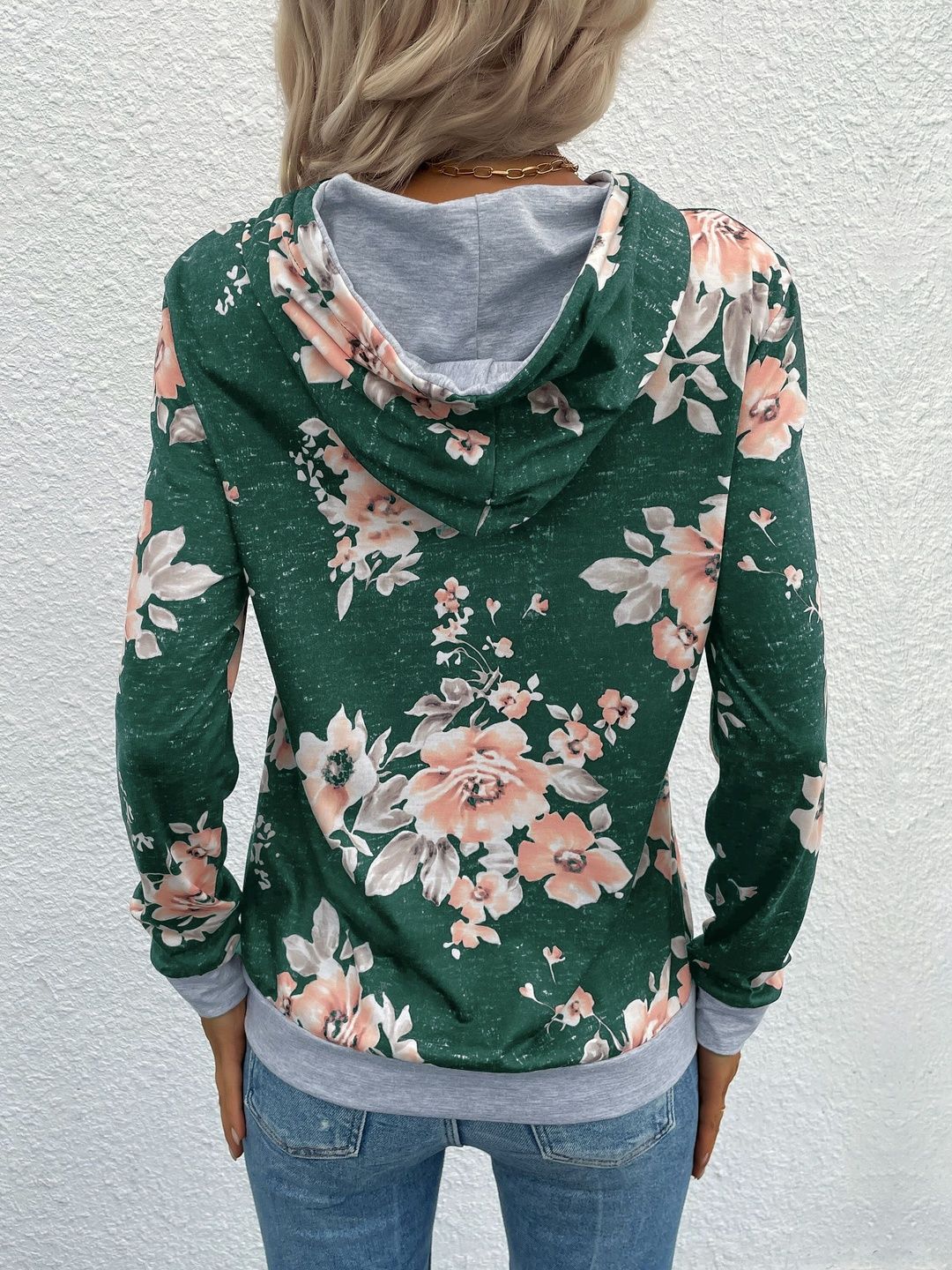 Women Printed Hooded Sweatshirt