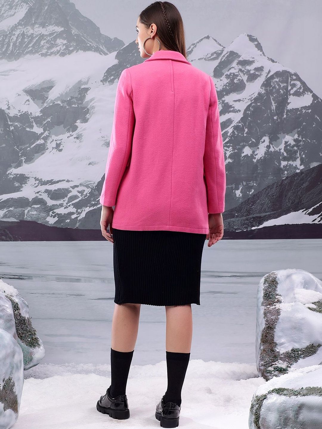 Nowi Solid Single Breasted Coats