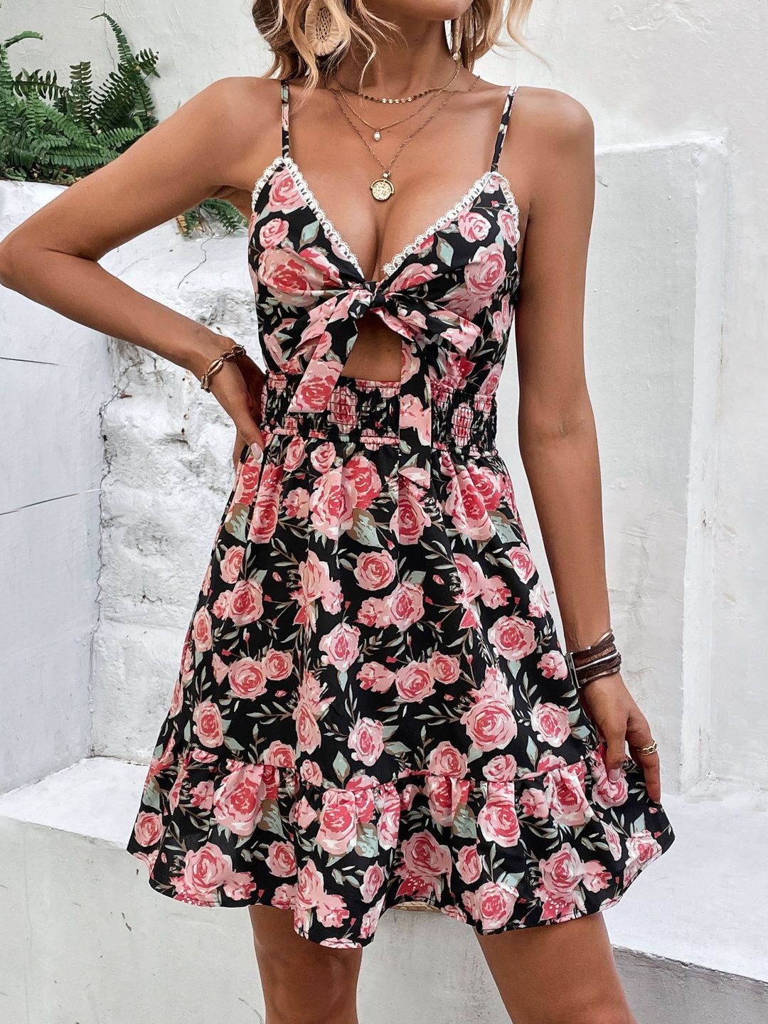 Floral Print Fit & Flare Mini Dress