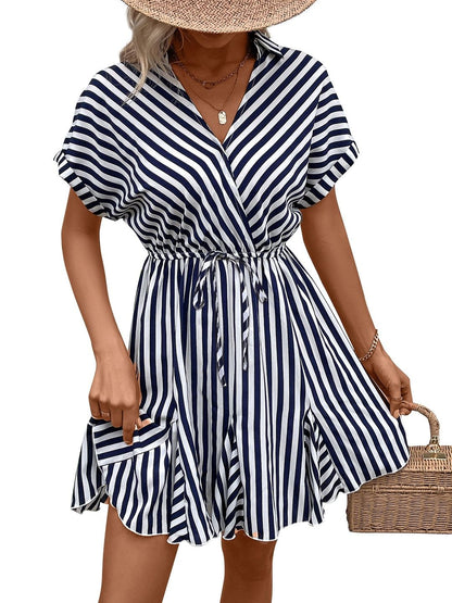 Striped Fit & Flare Dress