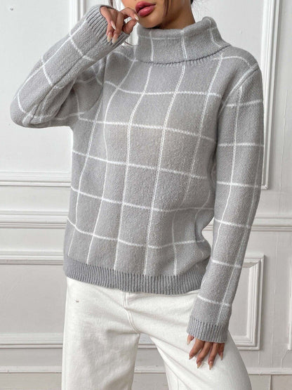 Women Checked Pullover