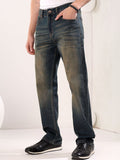 Men Regular Fit Mid-Rise Heavy Fade Jeans