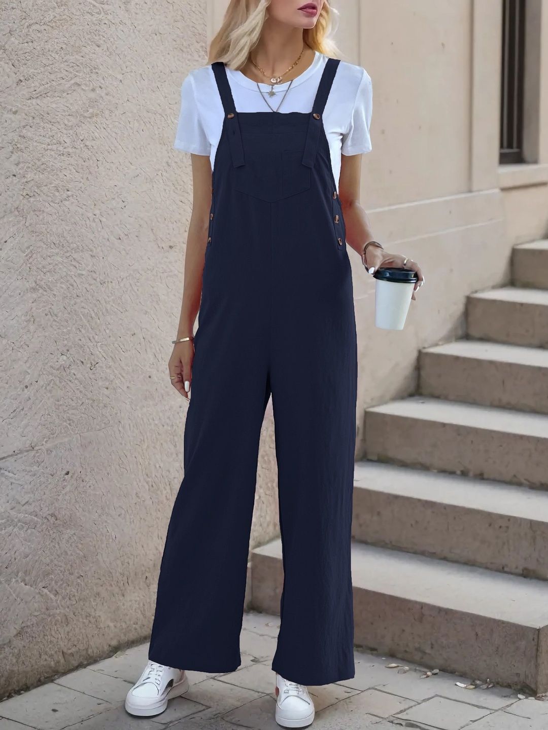 Basic Jumpsuit Sleeveless - Nowi Korean Fashion