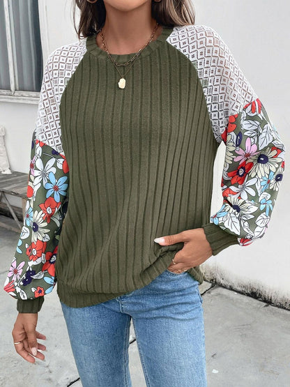 Women Floral Colourblocked T-shirt