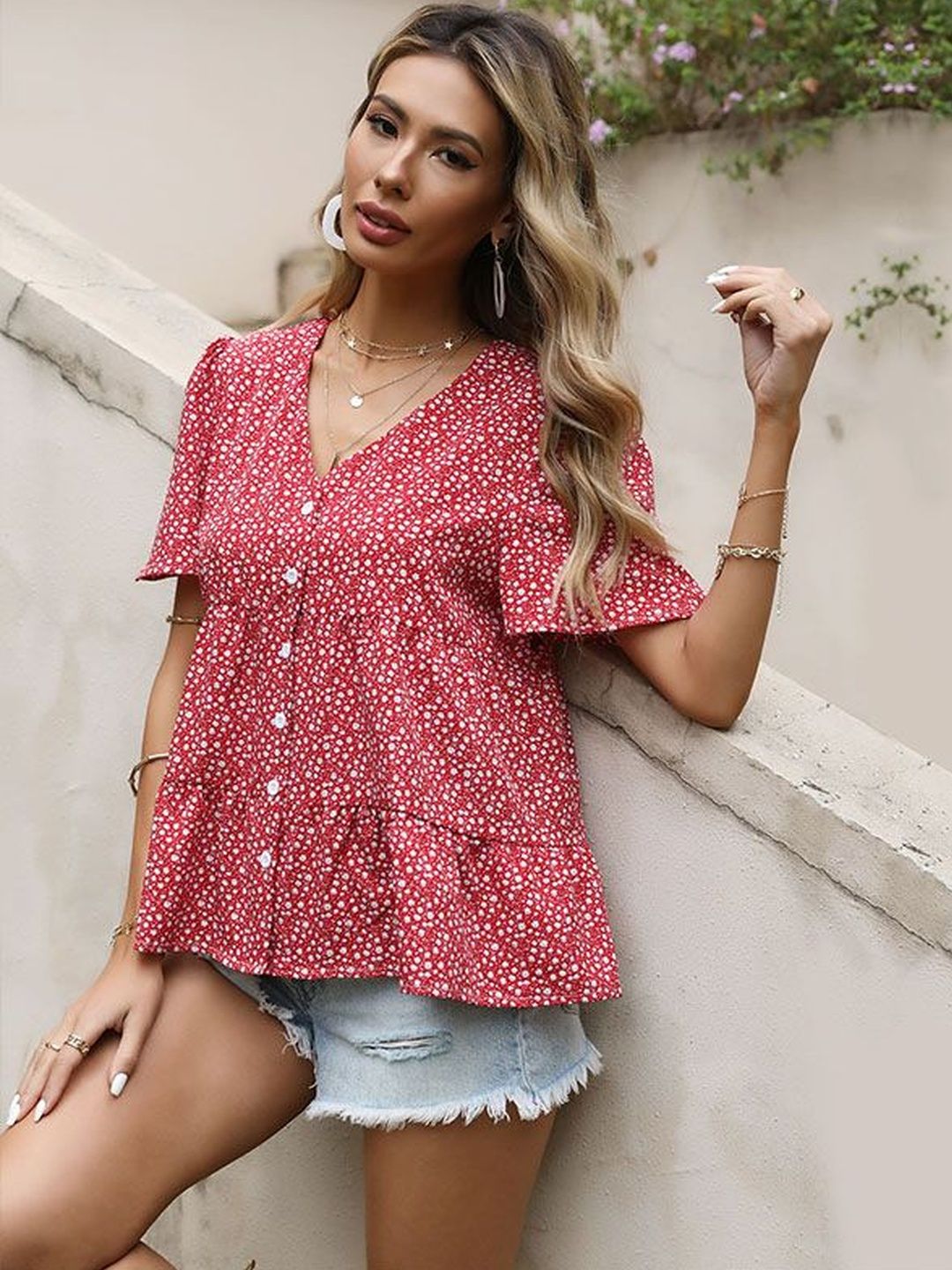 Women Floral Printed Casual Shirt