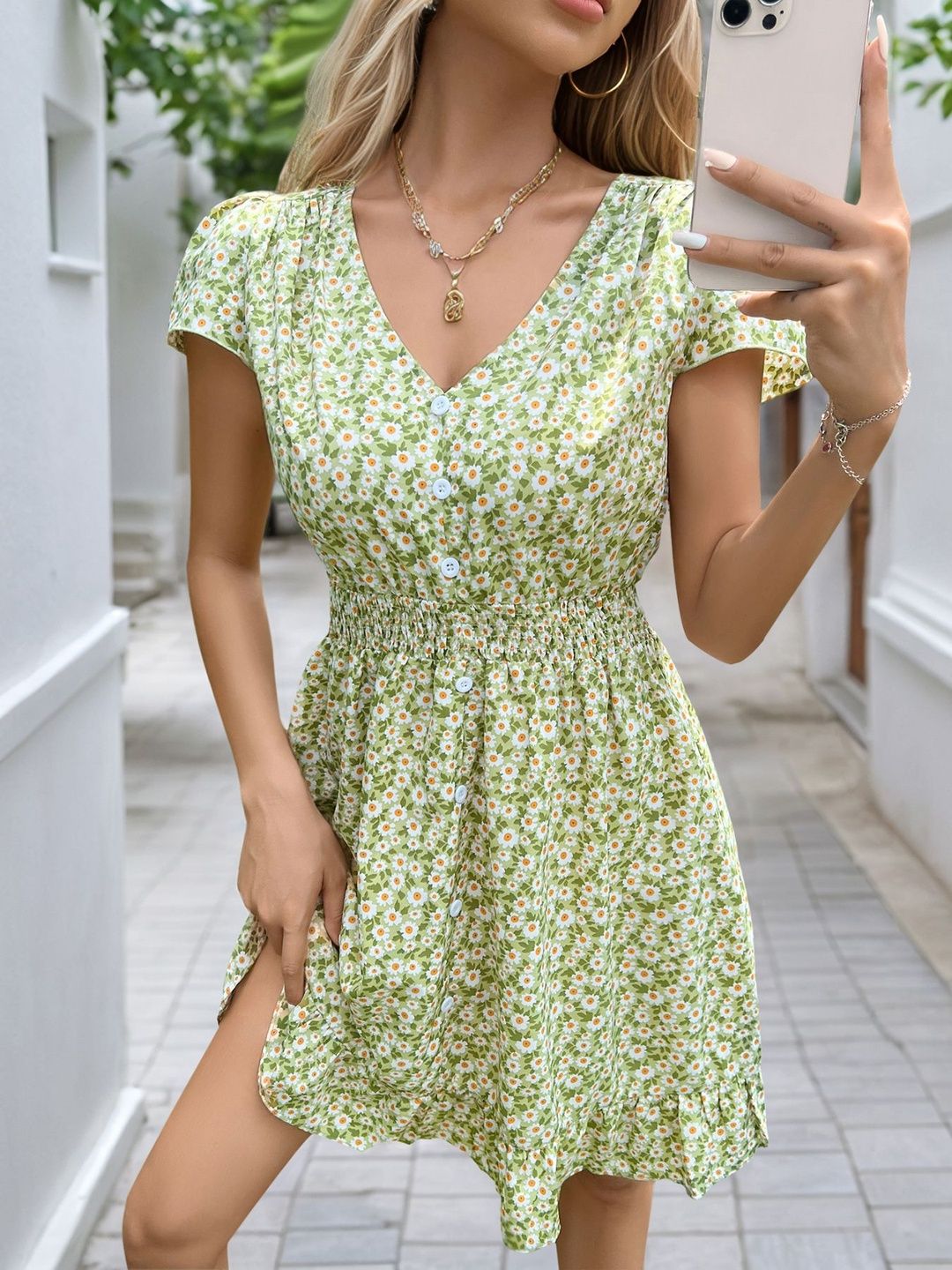 Floral Print Fit & Flare Dress