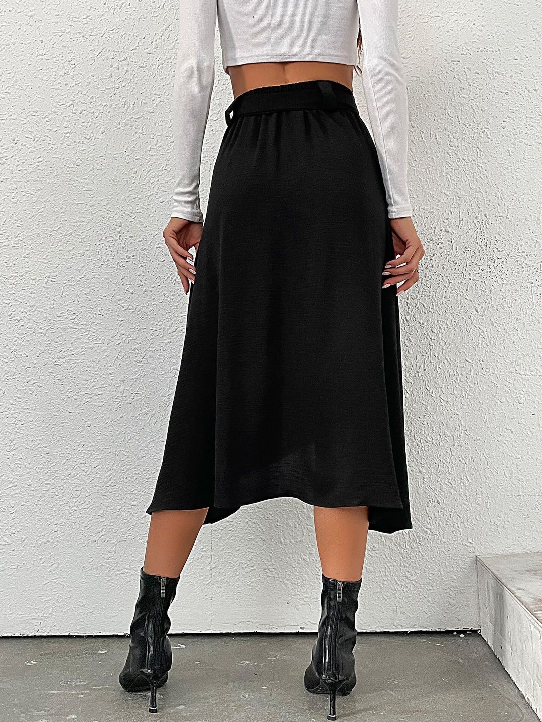Midi Skirt With Front Split