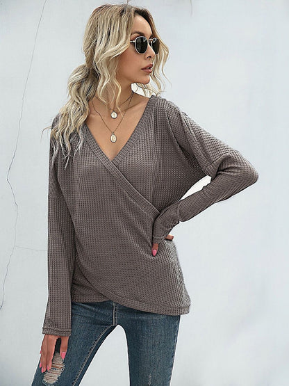 Women's Brown Pullover Blend Printed Regular Fit