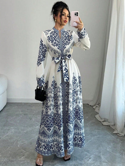 Ethnic Motifs Print A-Line Maxi Dress