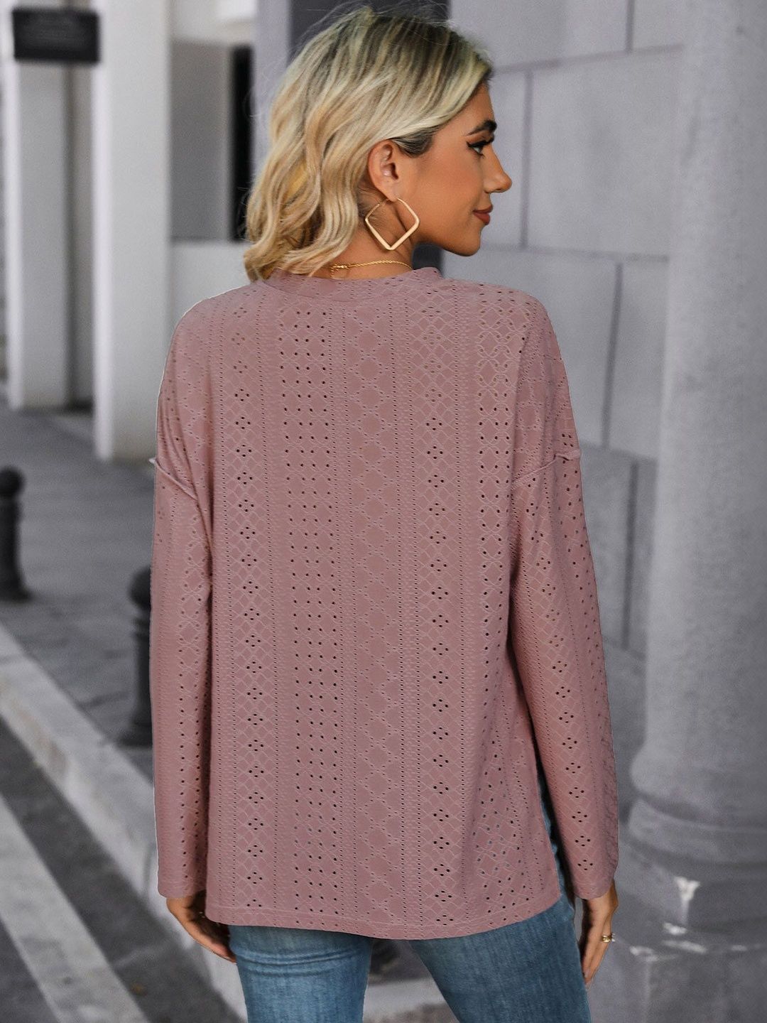 Women Henley Neck T-shirt
