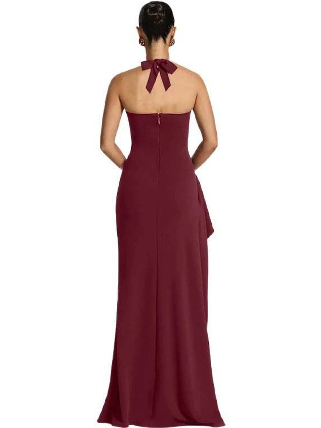 Halter Neck Sheath Maxi Dress