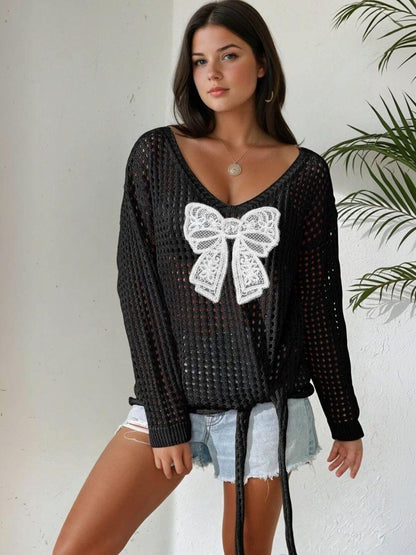 Women Pullover with Applique Detail