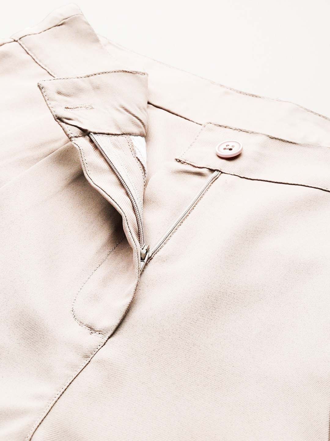 Women High-Rise Pleated Cargos Trousers
