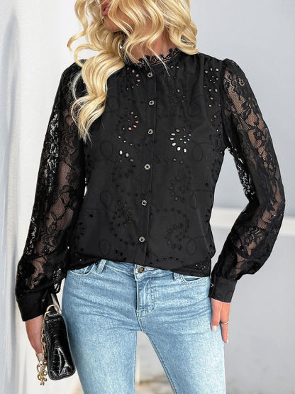 Women Semi Sheer Casual Shirt