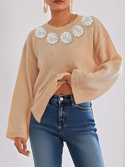 Women Pullover with Applique Detail