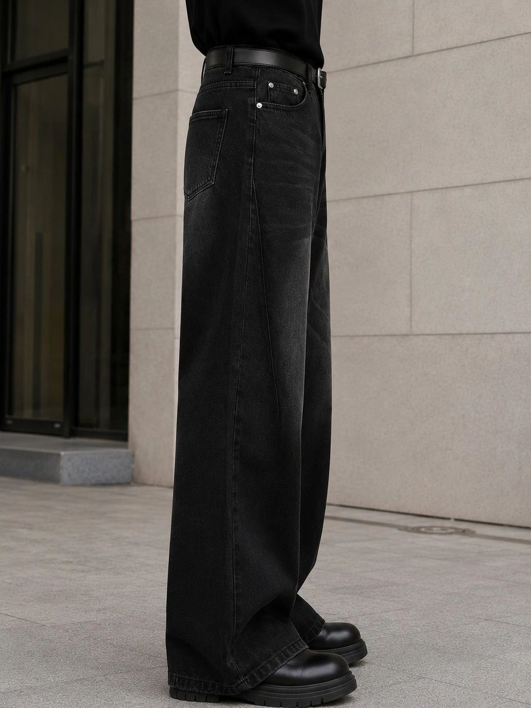 Men Bootcut High-Rise Light Fade Jeans