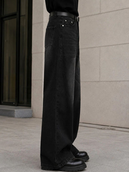 Men Bootcut High-Rise Light Fade Jeans