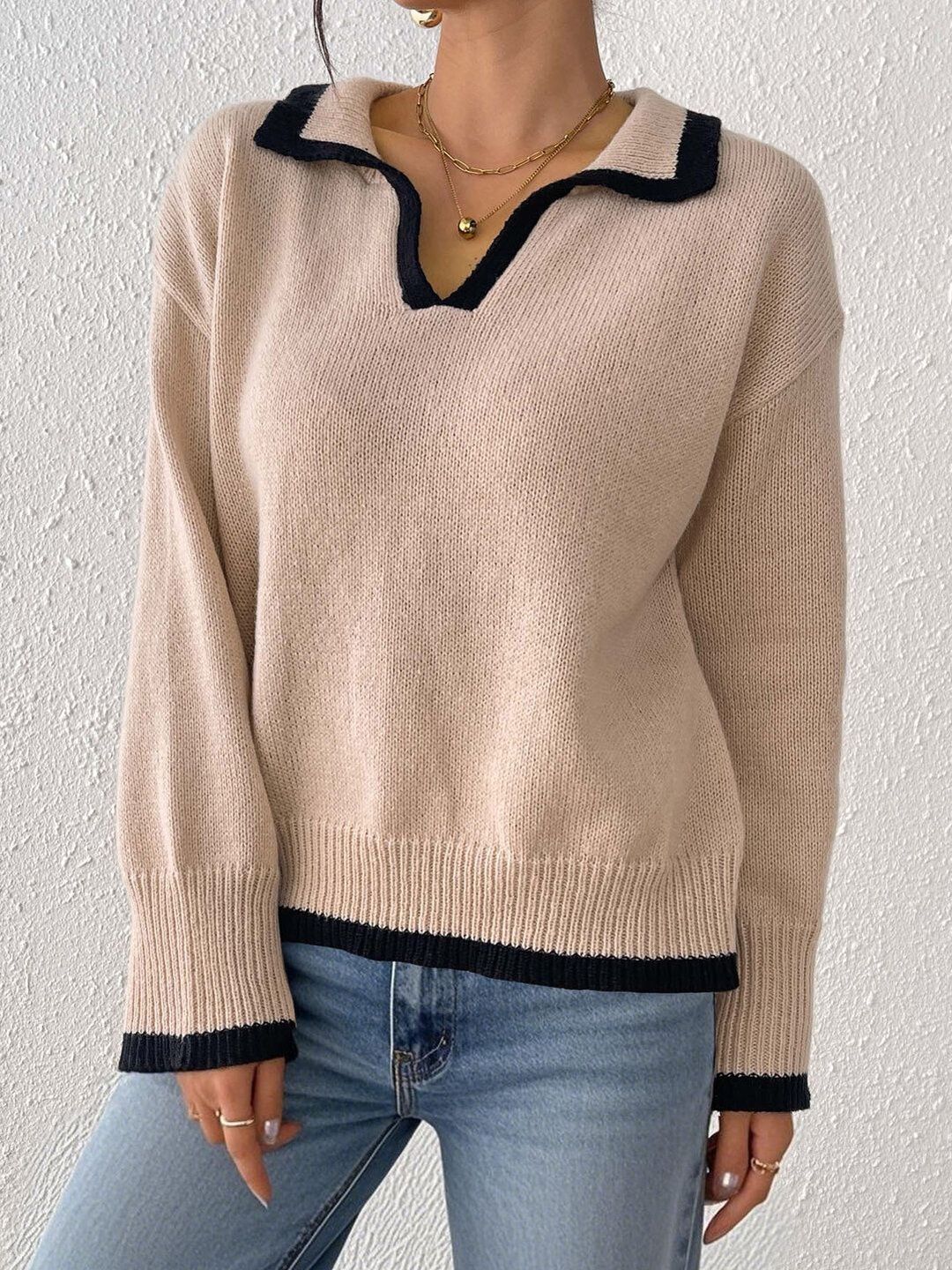 Women Colourblocked Pullover