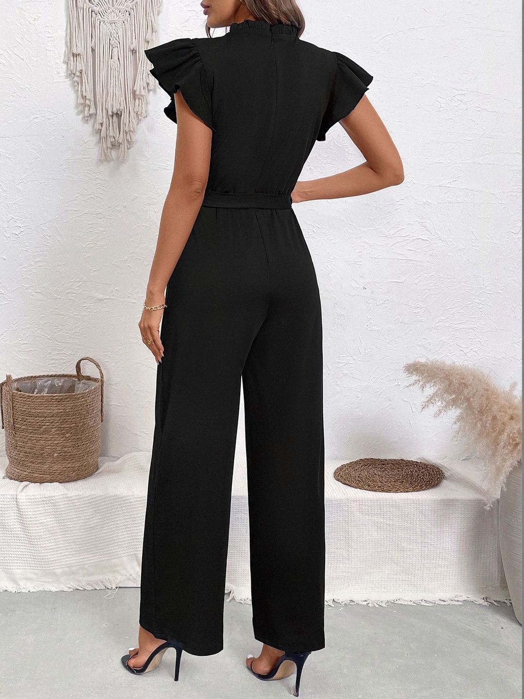 Basic Jumpsuit with Embellished