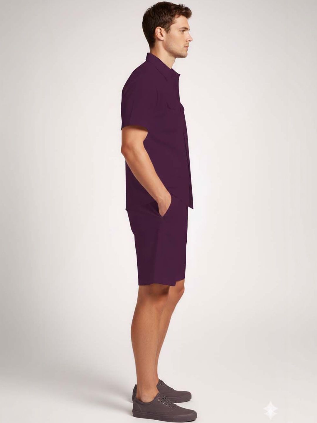 Solid Shirt with Shorts