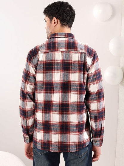 Men Tartan Checks Checked Casual Shirt