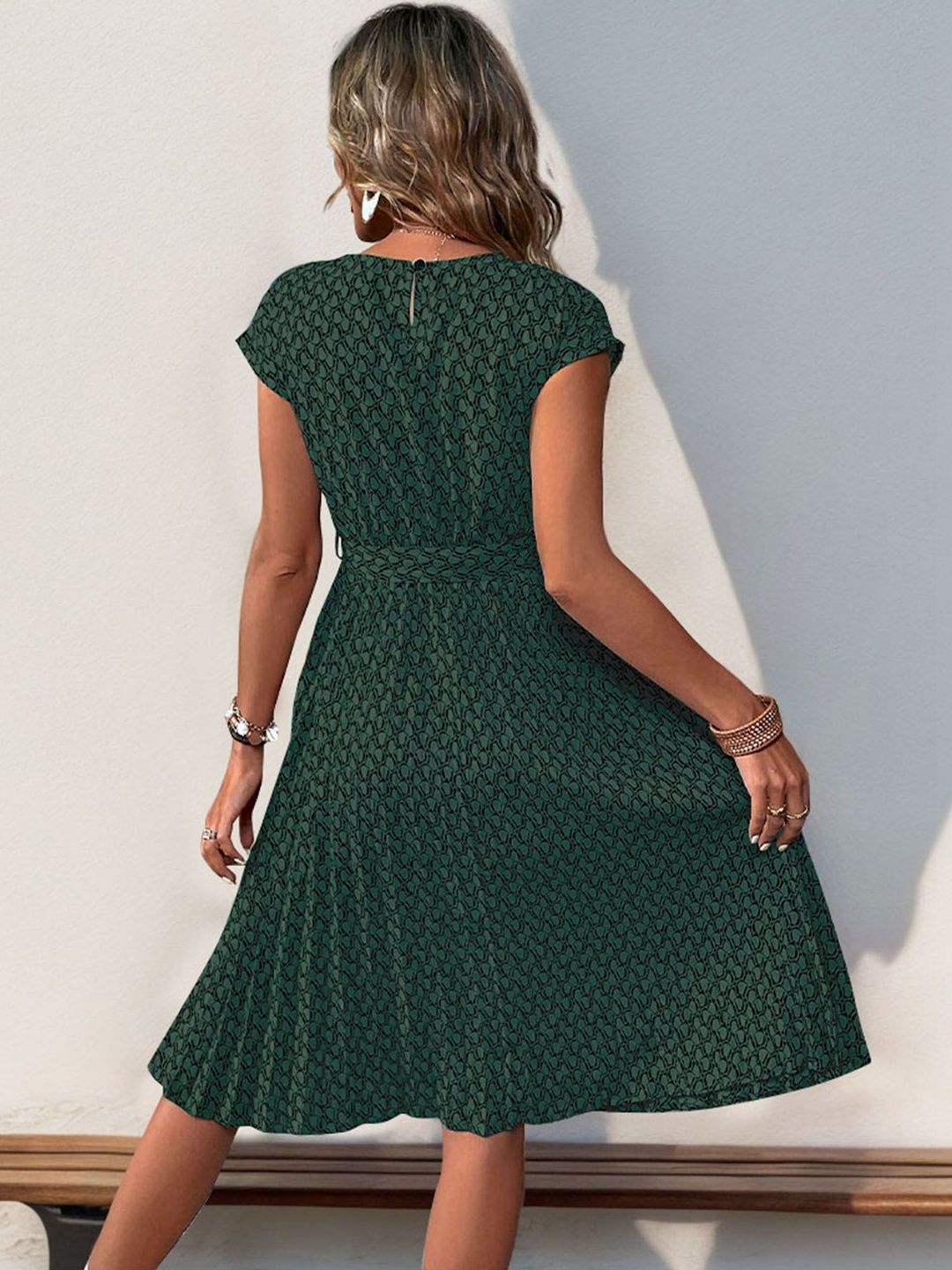 Print A-Line Dress