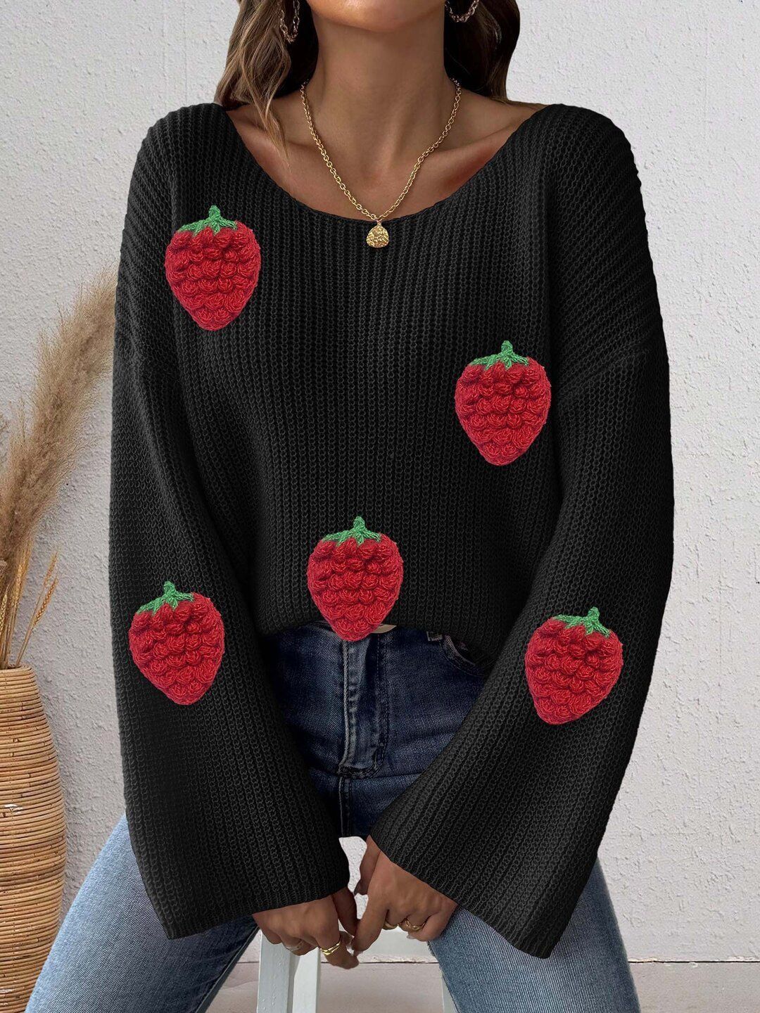 Women Embroidered Pullover with Embroidered Detail