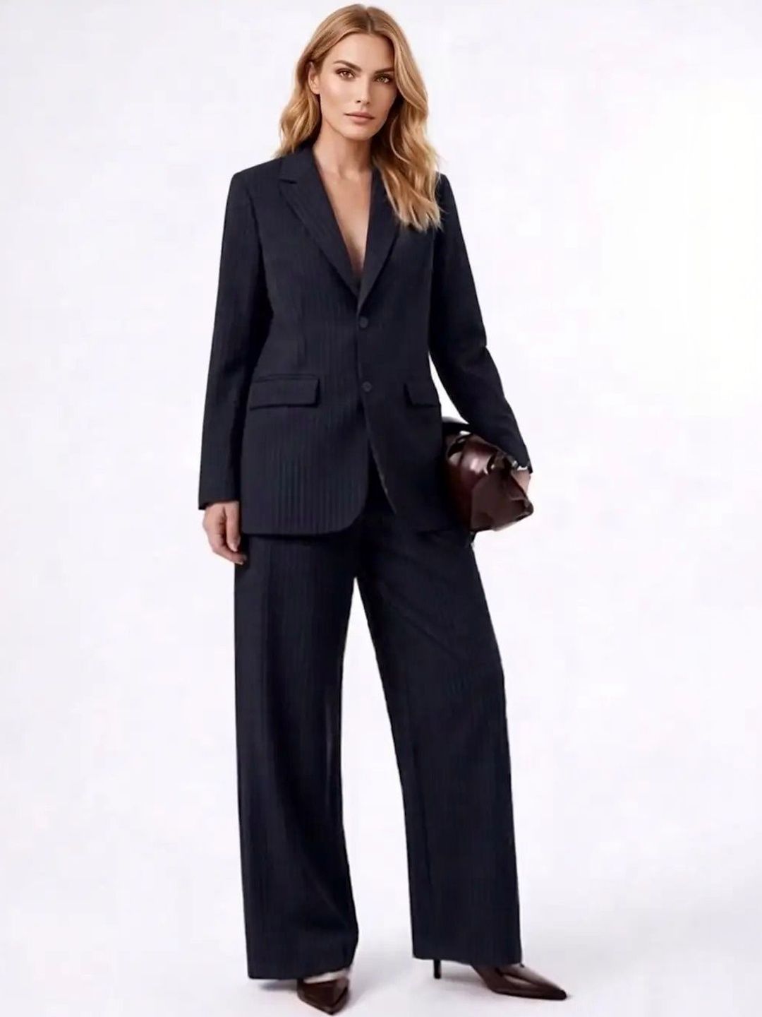 Striped Coat with Trousers