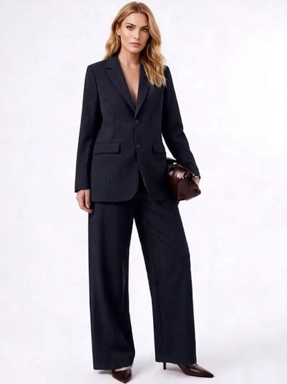 Striped Coat with Trousers