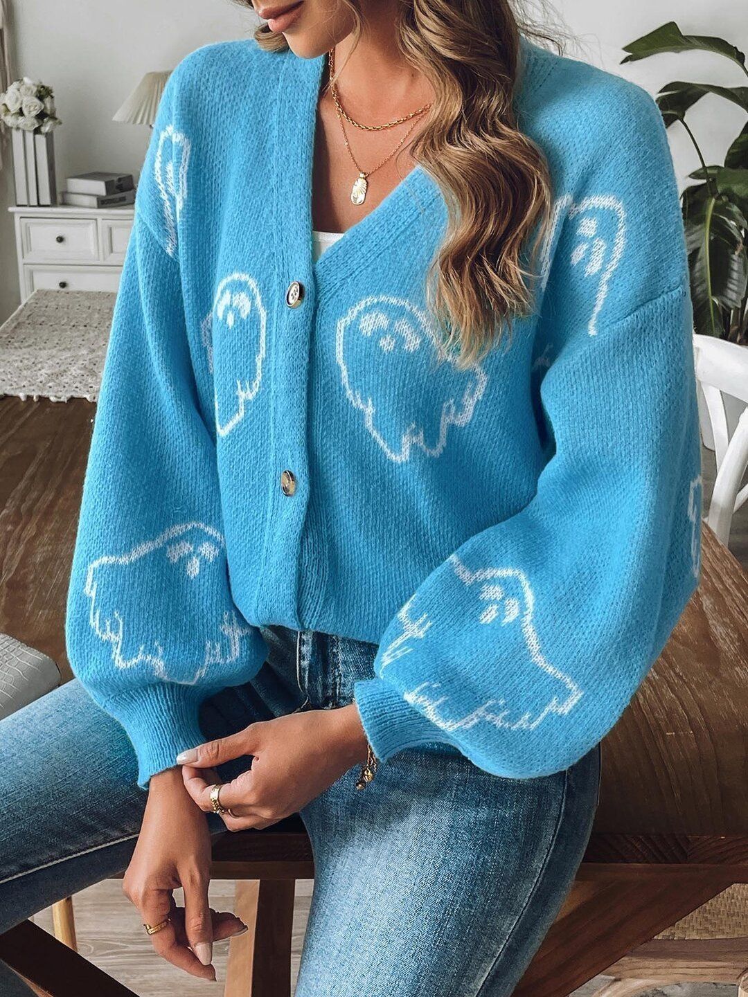 Women Printed Cardigan