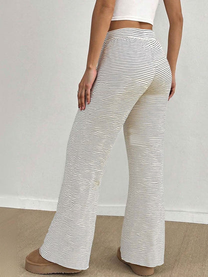 Striped Mid Rise Lounge Pants