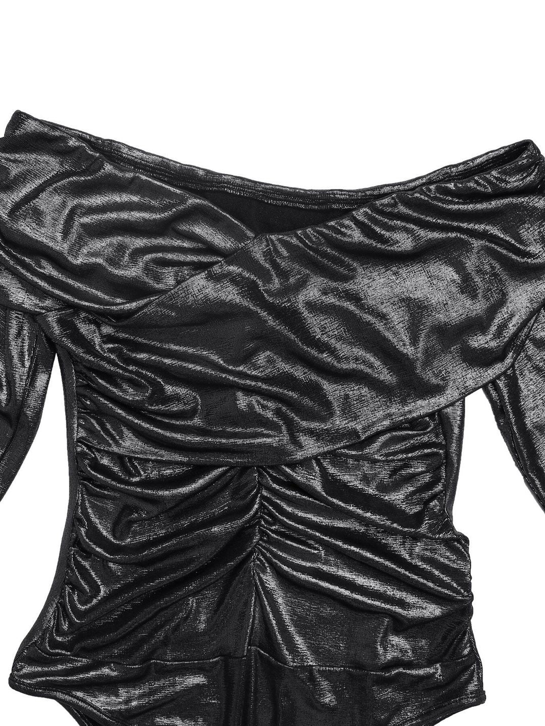 Off Shoulder Bodysuit - Nowi Korean Fashion