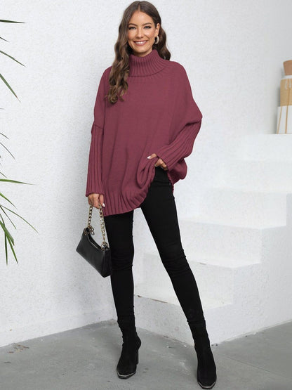 Pullover in Maroon acrylic Style 684 - Nowi Korean Fashion