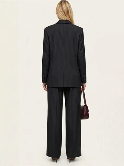 Striped Coat with Trousers