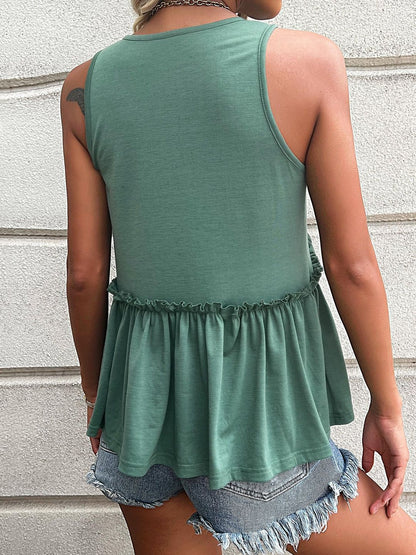 Cotton Peplum Top