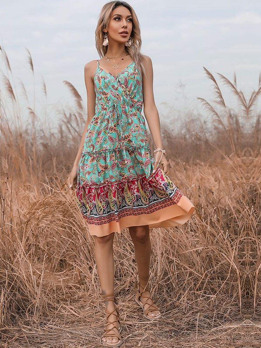 Print A-Line Dress
