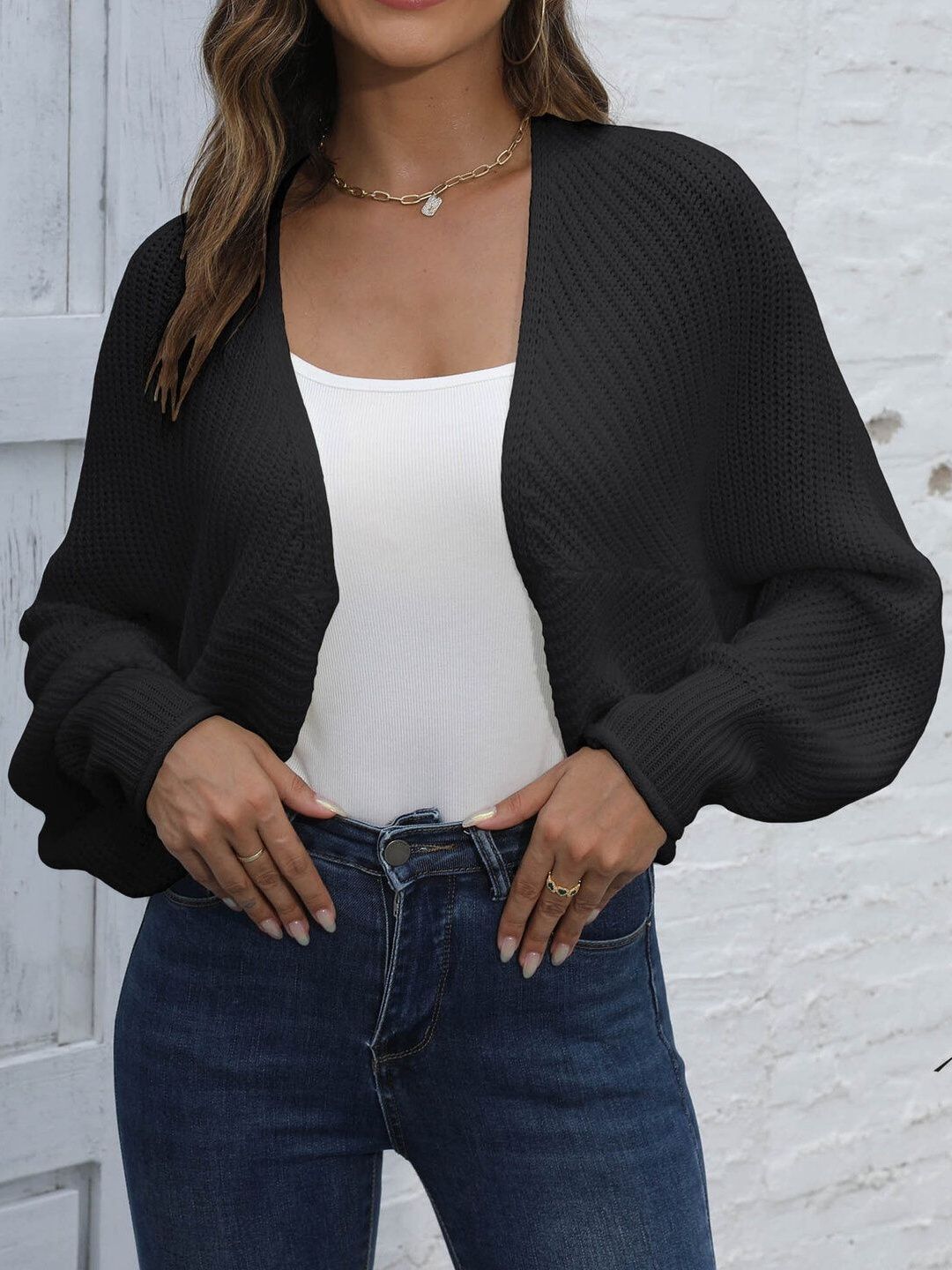 Women Crop Cardigan