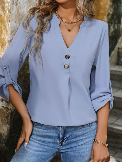 Roll-Up Sleeves Top