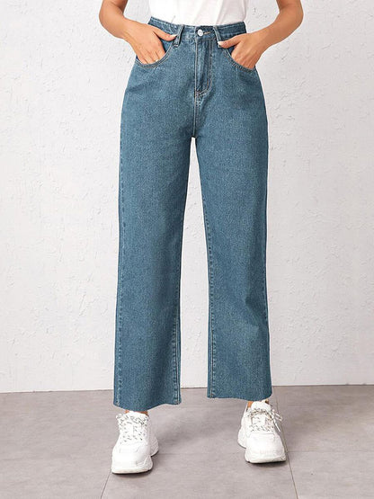 Women Straight Fit High-Rise Stretchable Jeans