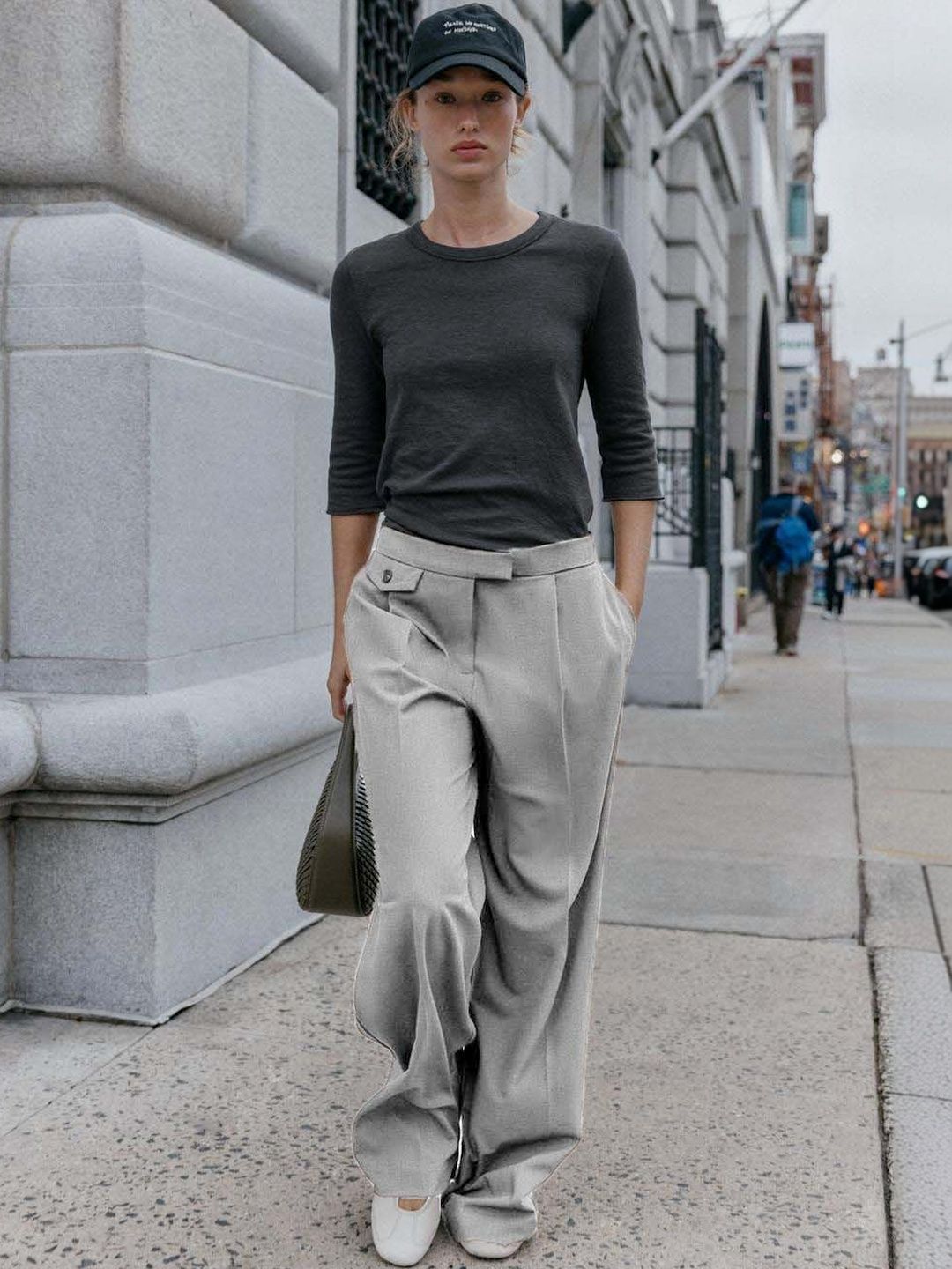 Women High-Rise Pleated Trousers