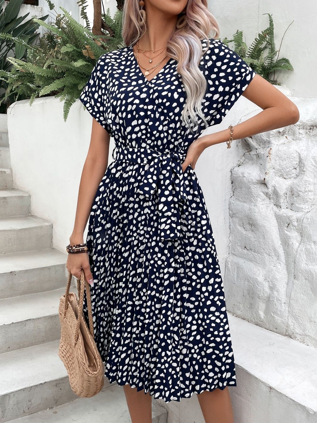 Print Fit & Flare Midi Dress