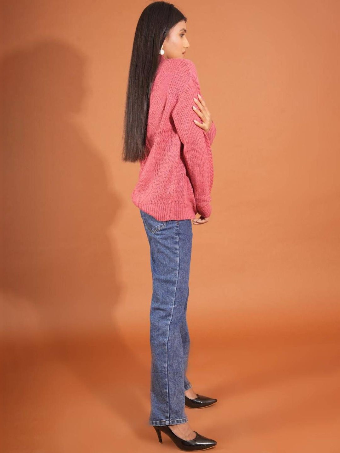 NOWI Women Cable Knit Woollen Pullover