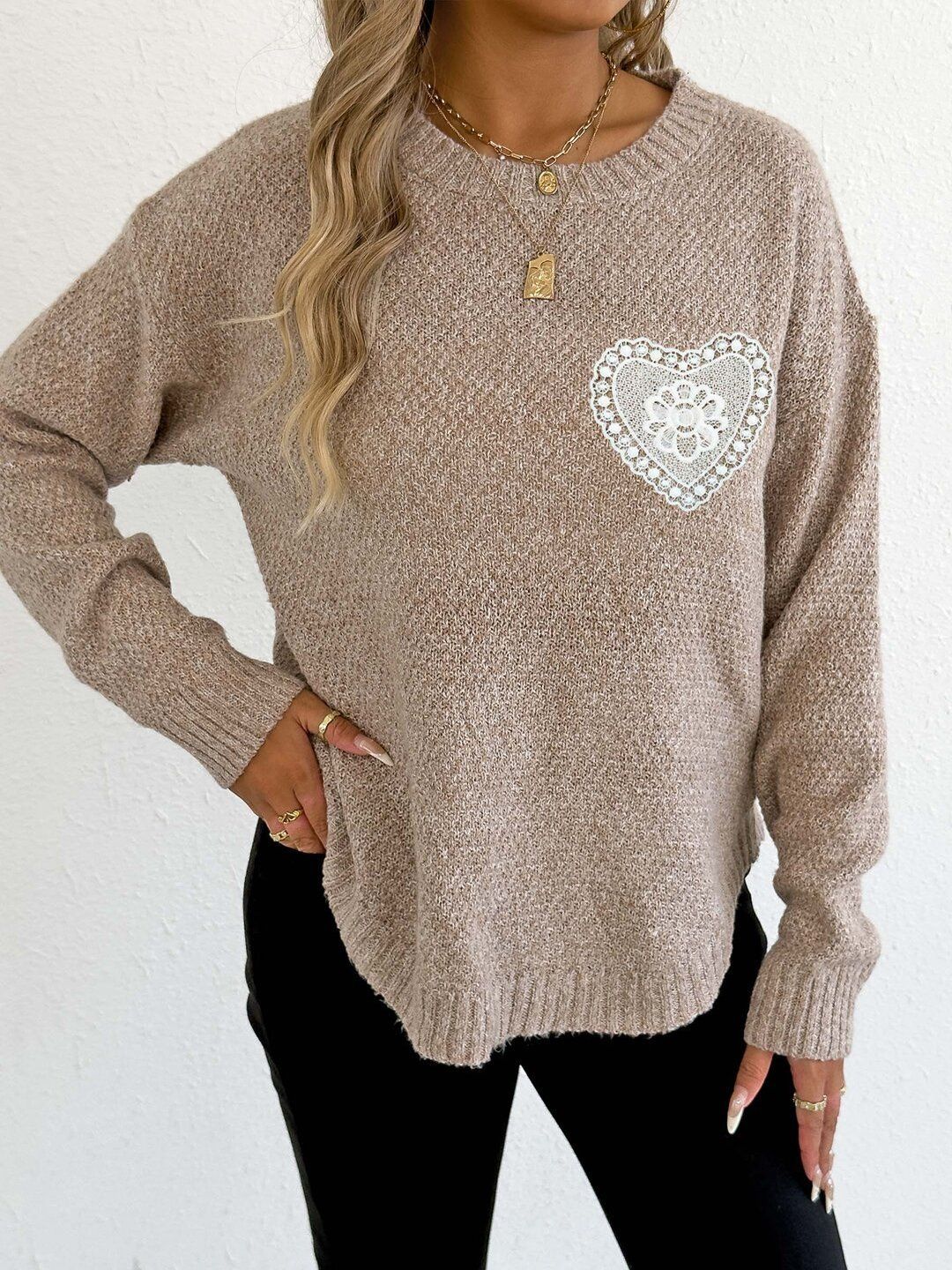 Women Pullover with Embroidered Detail