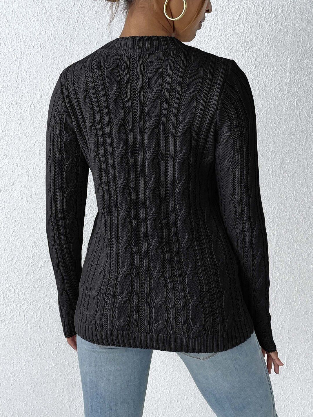 Women Cable Knit Pullover