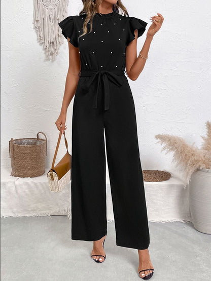 Basic Jumpsuit with Embellished